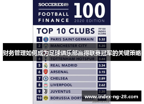 财务管理如何成为足球俱乐部赢得联赛冠军的关键策略